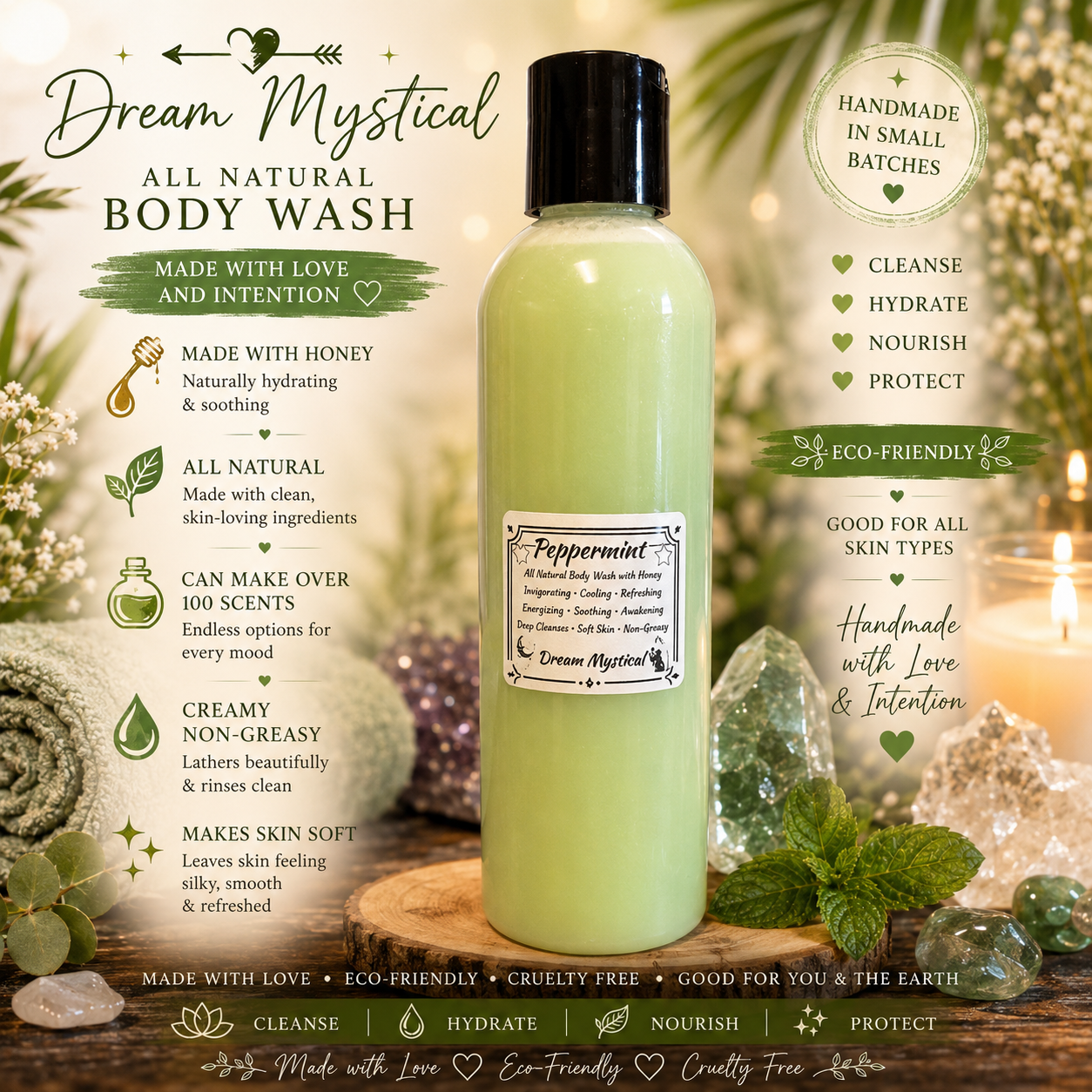All Natual Body Wash with Raw Honey