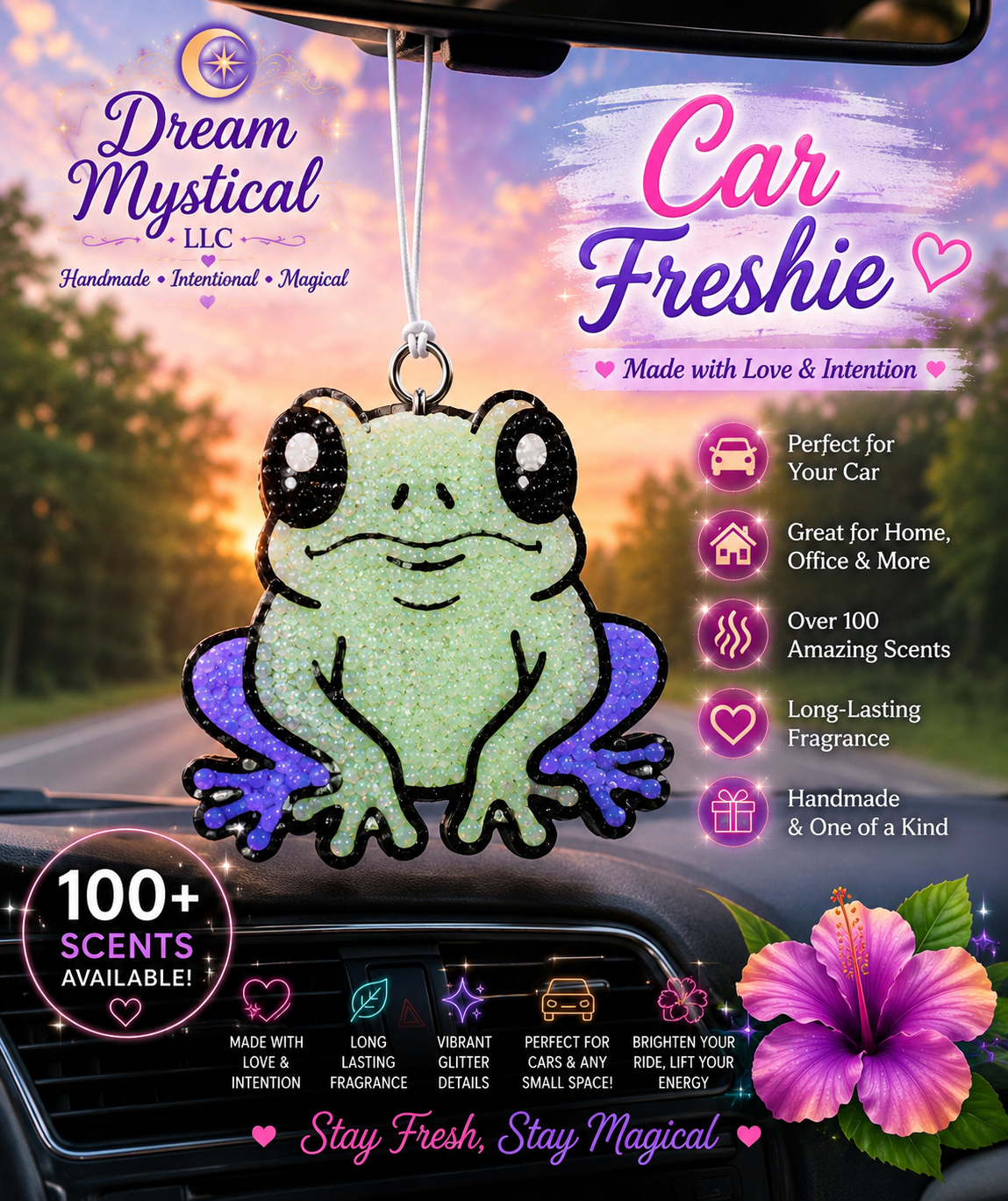 Frog  Aroma Beads Freshie Car•Home•Office• Bathroom•Closet (Copy)