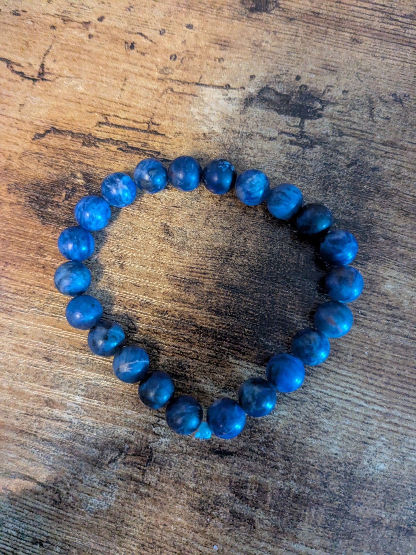 Sodalite Gemstone Crystal Bracelet~ Healing• Communication • Balance • Truth •Throat Chakra • Handmade