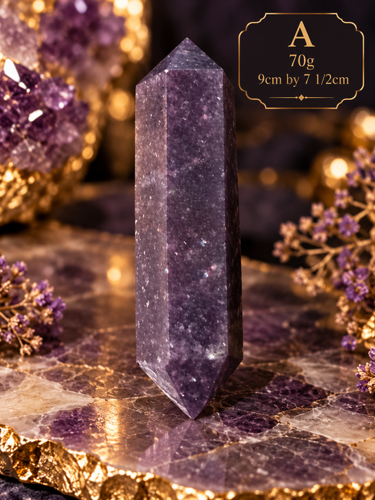 💜 Lepidolite Double-Terminated Crystal Point ✨ Calming • Emotional Balance • Crown Chakra