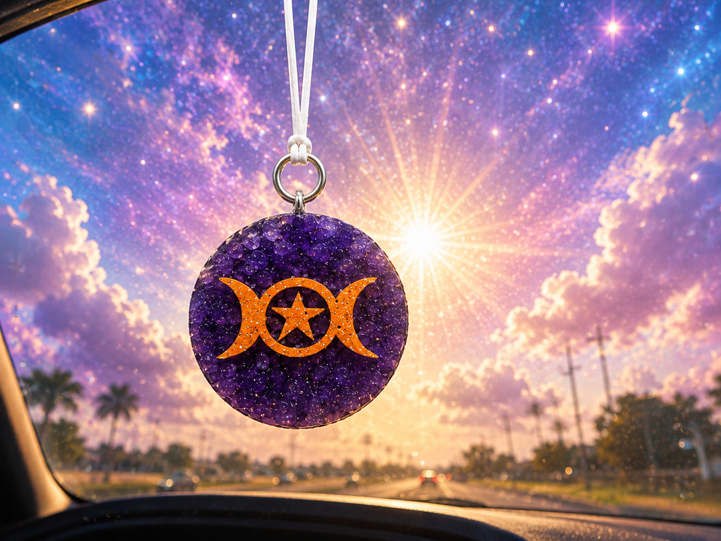 Mystical Celtic Freshie ✨ Hand-Painted Crystal-Inspired Car Air Freshener | Choose Your Symbol & Scent