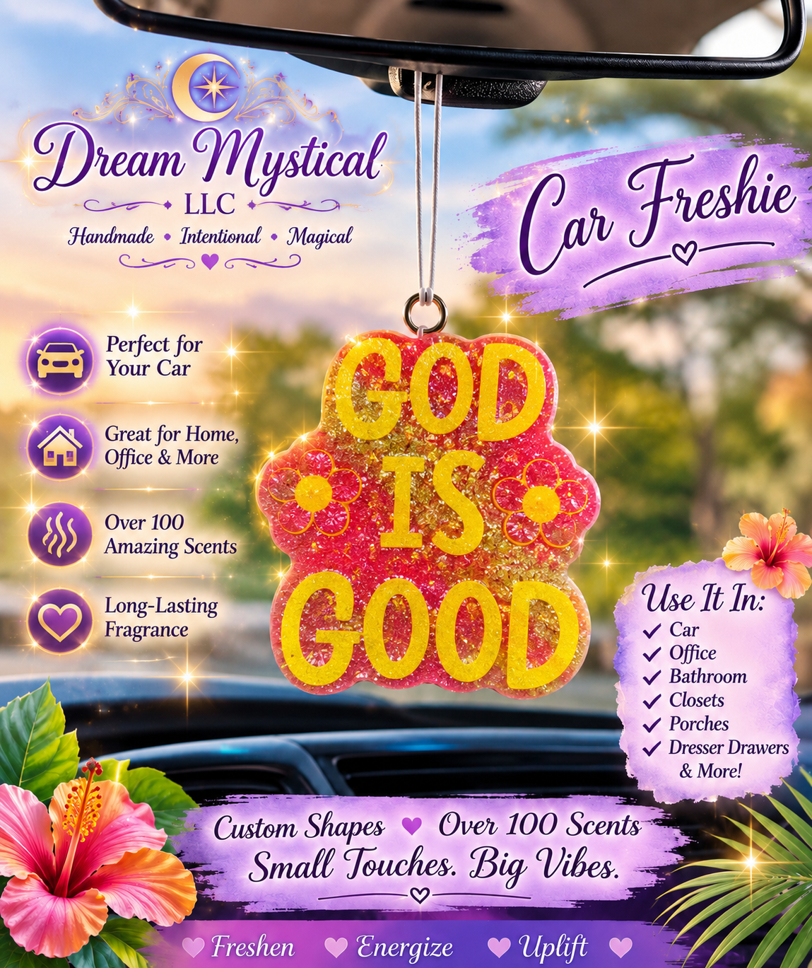 GOD IS GOOD Aroma Beads Freshie Car•Home•Office• Bathroom•Closet