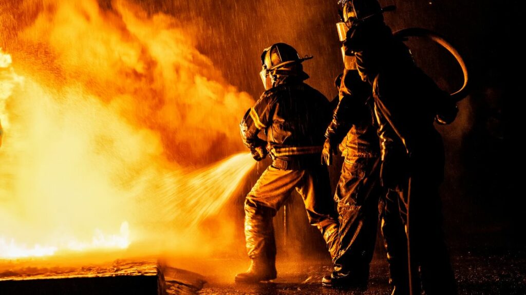 burning - stranger becomes a fireman